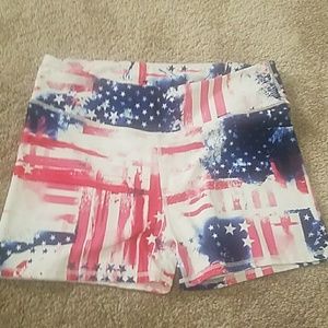 American flag workout shorts